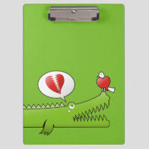 Alligator in Love Clipboard