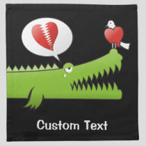 Alligator in Love Cloth Napkin