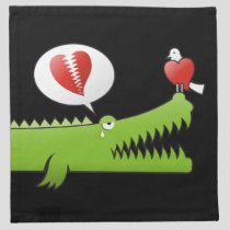 Alligator in Love Cloth Napkin