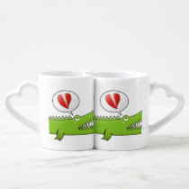 Alligator in Love Coffee Mug Set