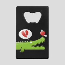 Alligator in Love Credit Card Bottle Opener