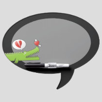 Alligator in Love Dry Erase Board