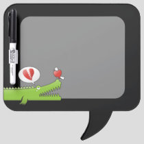Alligator in Love Dry Erase Board