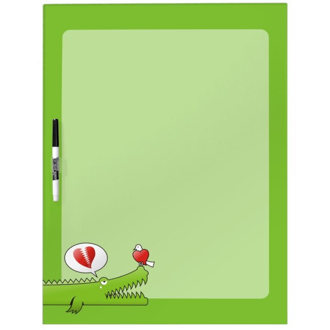 Alligator in Love Dry Erase Board (Front)