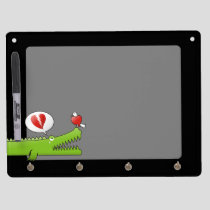 Alligator in Love Dry Erase Board With Keychain Holder