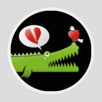 Alligator in Love Edible Frosting Rounds