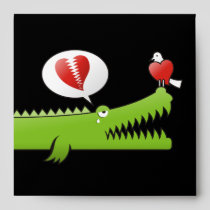 Alligator in Love Envelope