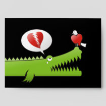 Alligator in Love Envelope