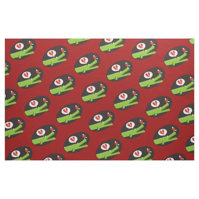 Alligator in Love Fabric (Fat Quarter)