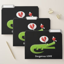 Alligator in Love File Folder