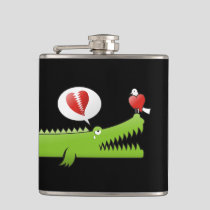 Alligator in Love Flask