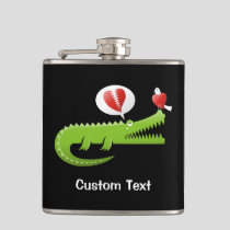 Alligator in Love Flask