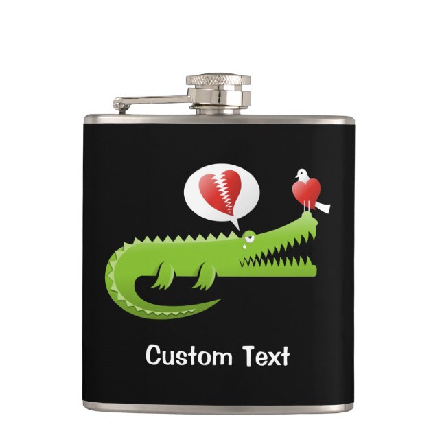 Alligator in Love Flask (Front)