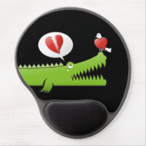 Alligator in Love Gel Mouse Pad