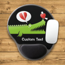 Alligator in Love Gel Mouse Pad