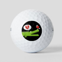 Alligator in Love Golf Balls