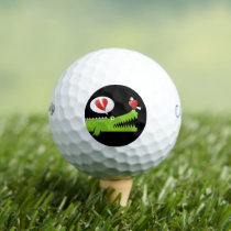 Alligator in Love Golf Balls