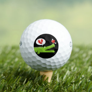 Alligator in Love Golf Balls