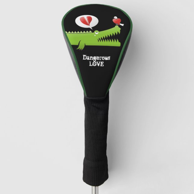 Alligator in Love Golf Head Cover (Front)