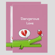 Alligator in Love Invitation