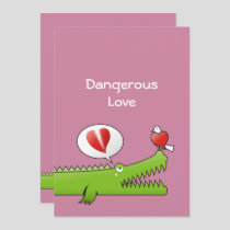 Alligator in Love Invitation
