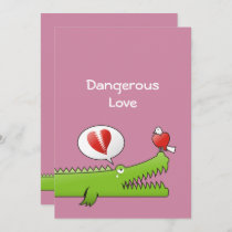 Alligator in Love Invitation