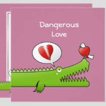 Alligator in Love Invitation