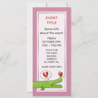 Alligator in Love Invitation