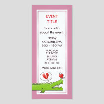 Alligator in Love Invitation