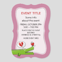 Alligator in Love Invitation