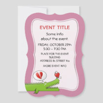 Alligator in Love Invitation