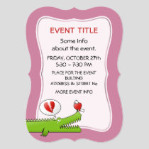 Alligator in Love Invitation