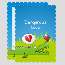 Alligator in Love Invitation