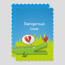 Alligator in Love Invitation