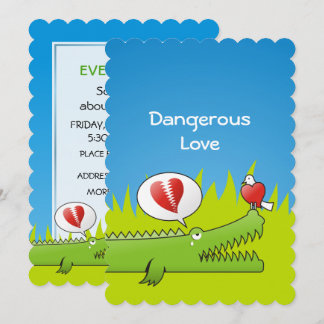 Alligator in Love Invitation