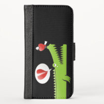 Alligator in Love iPhone X Wallet Case