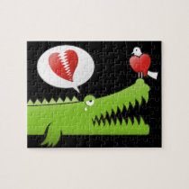 Alligator in Love Jigsaw Puzzle