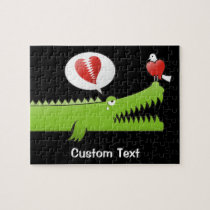 Alligator in Love Jigsaw Puzzle