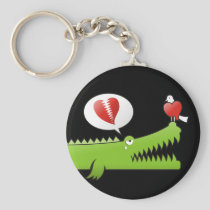 Alligator in Love Keychain