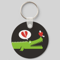 Alligator in Love Keychain