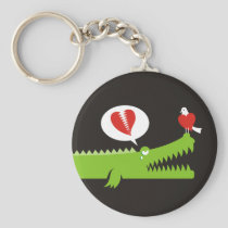 Alligator in Love Keychain
