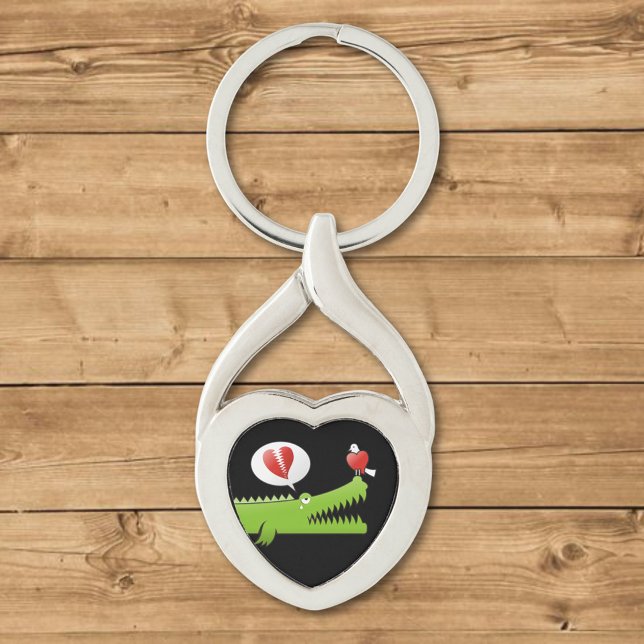 Alligator in Love Keychain (Creator Uploaded)