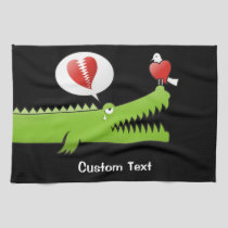 Alligator in Love Kitchen Towel