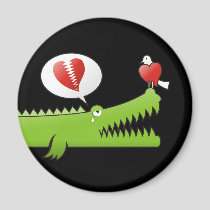 Alligator in Love Magnet