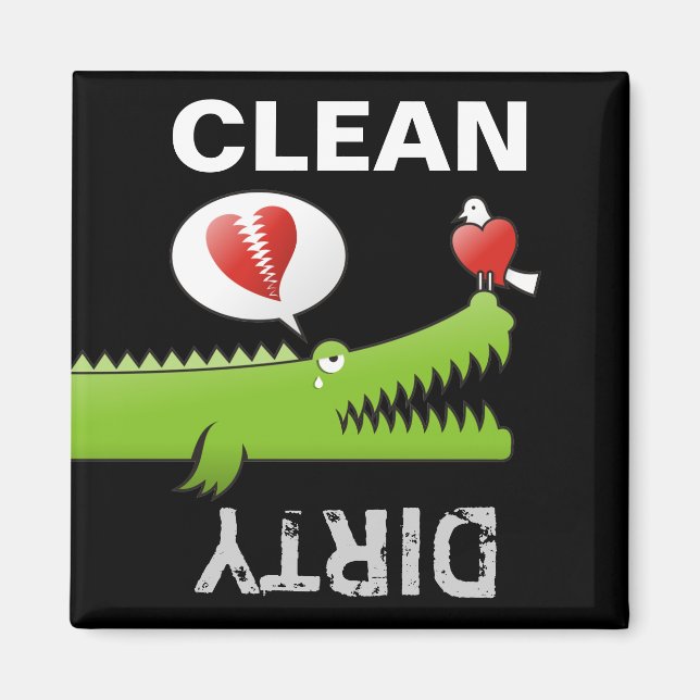 Alligator in Love Magnet (Front)