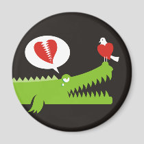 Alligator in Love Magnet