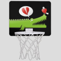 Alligator in Love Mini Basketball Hoop