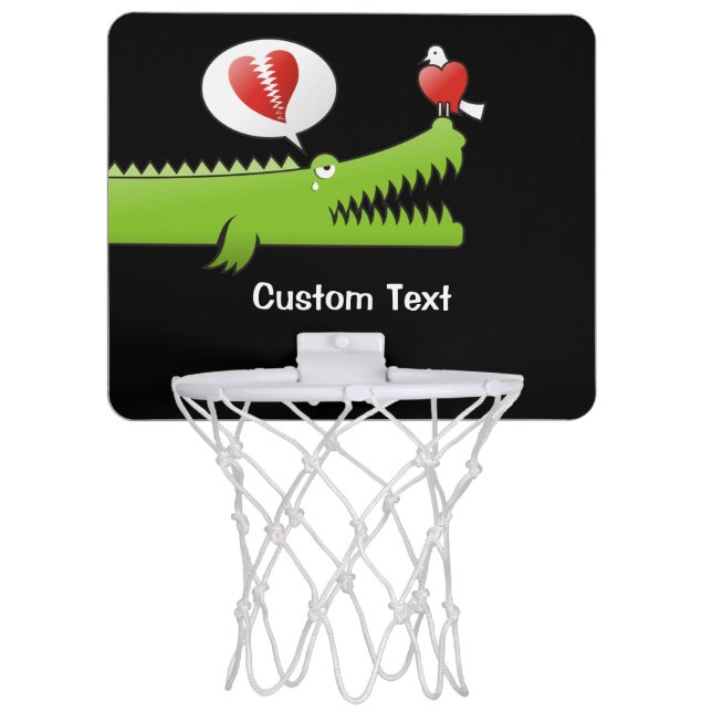 Alligator in Love Mini Basketball Hoop (Front)
