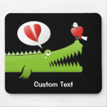 Alligator in Love Mouse Pad