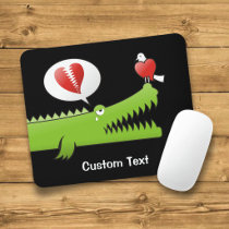 Alligator in Love Mouse Pad